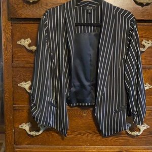 Pinstripe cropped jacket